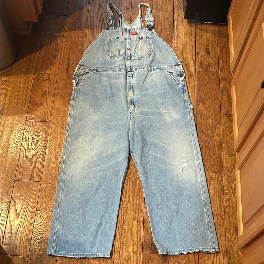 Dickies Light Blue Denim Relaxed Fit Overalls
